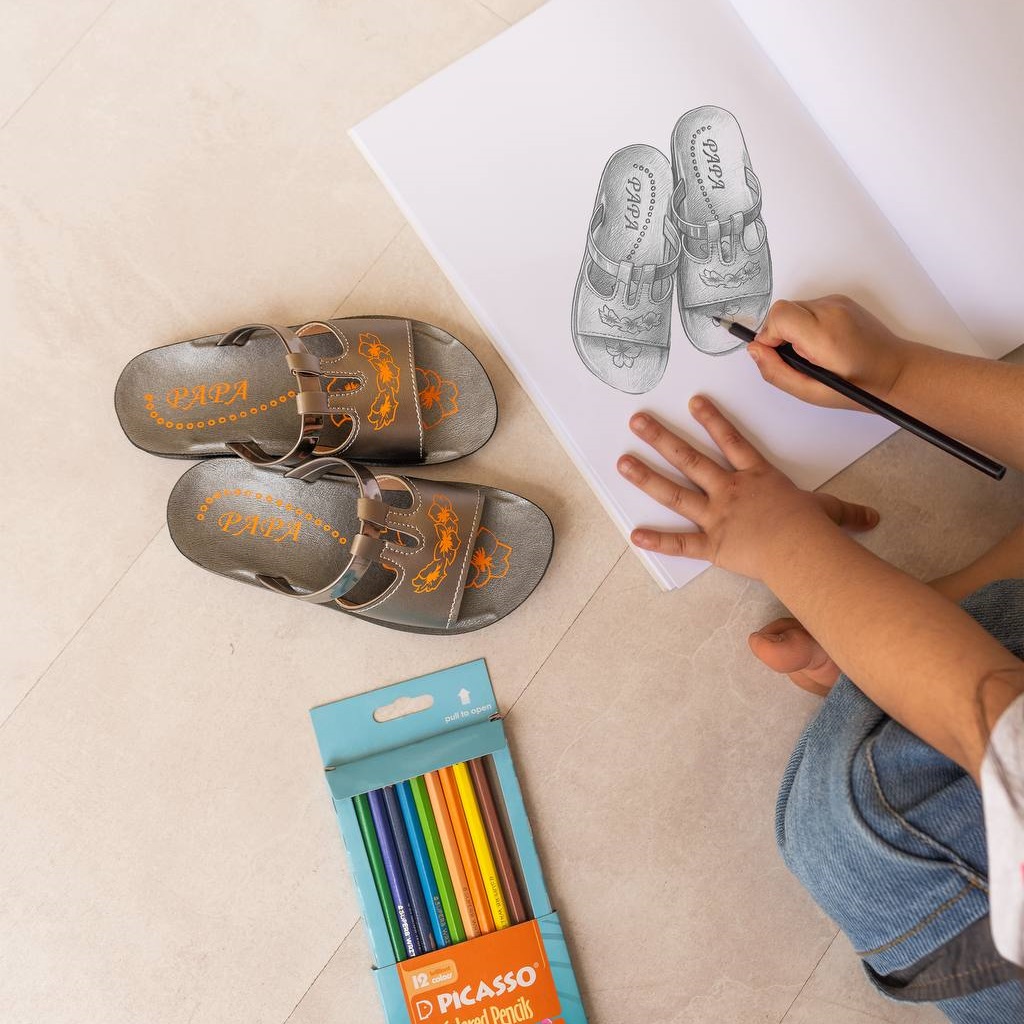 خرید آنلاین دمپایی دخترانه پاپا مدل تیموتی کد 75